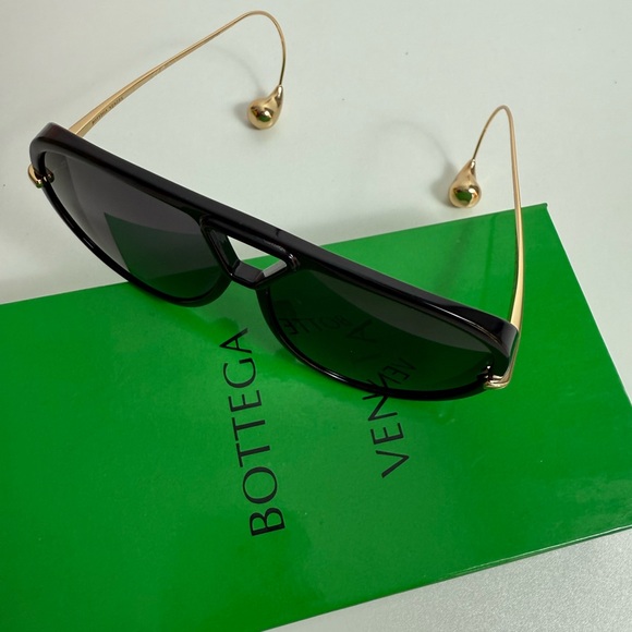 Bottega Veneta Black and Gold Sunglasses main image 5